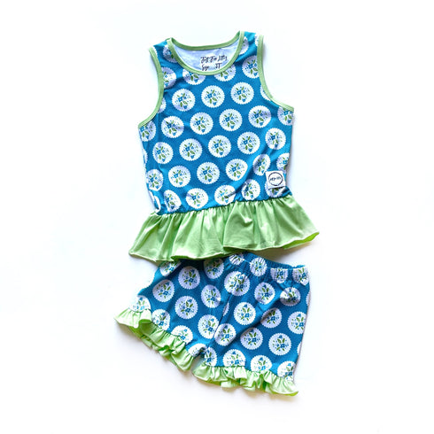 teal-2pc-pj-set-just-for-littles®️ - Sophia's Style -2